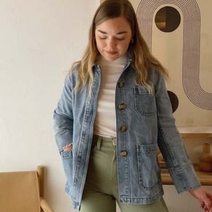 Whimsy + Row Jordan Denim Chore Jacket  Light Blue XS